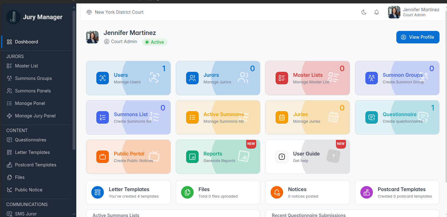 Intuitive Dashboard Overview